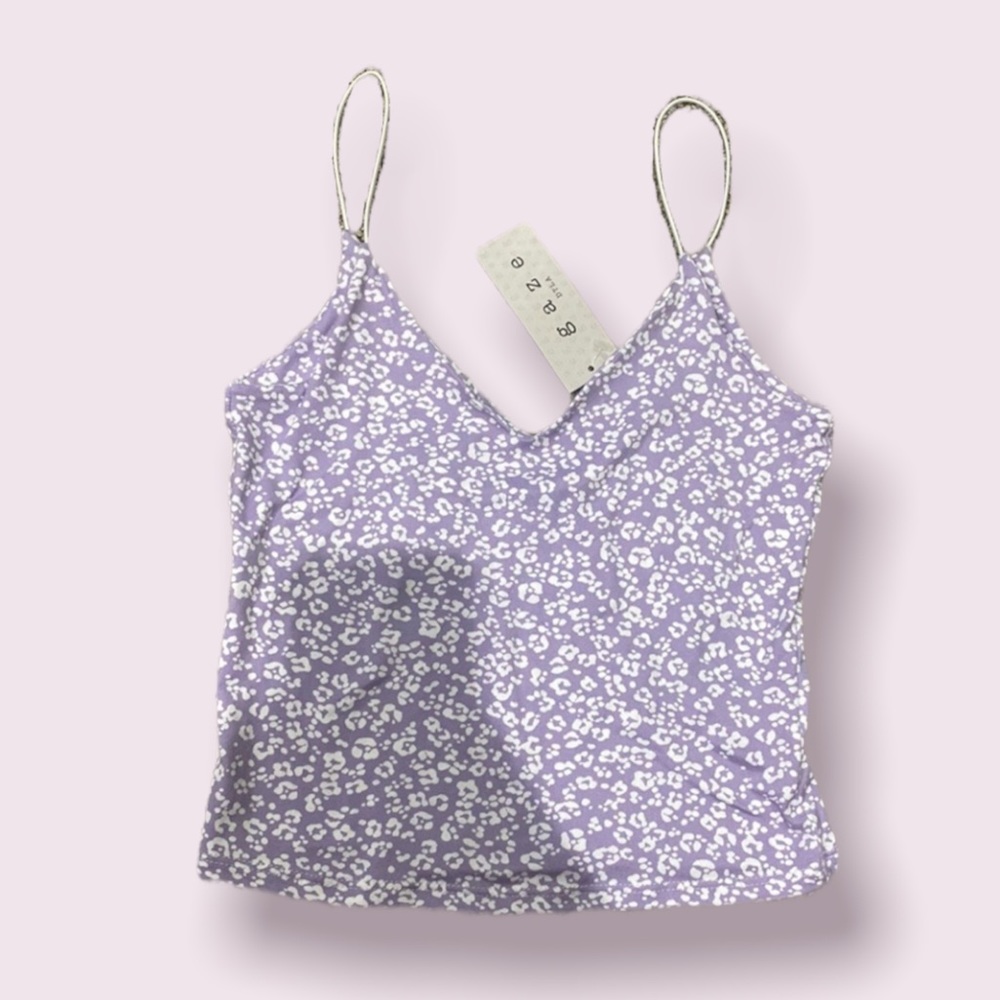 purple floral tank